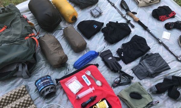 3.8 lbs of Camera Gear + 14.3 lb Pack = 18.1 lb Base Weight