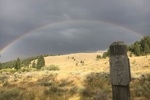 Walking in Between Montana and Idaho