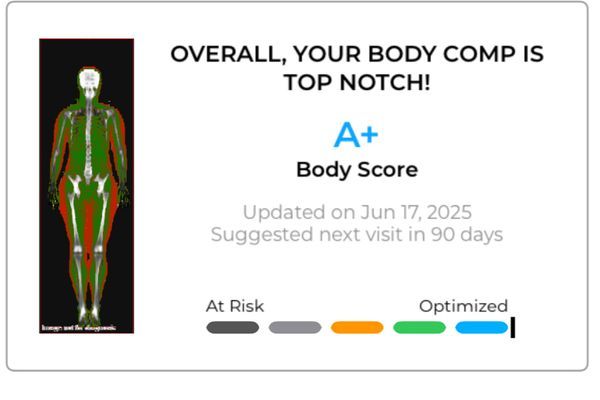 The pre-hike DEXA scan