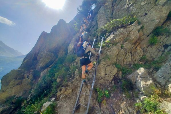 Climbing Steep Ladders up the Mountainside in France and Grubbin’ on Quiche in the Clouds at Refuge du Lac Blanc – Day 8 on the Tour du Mont Blanc